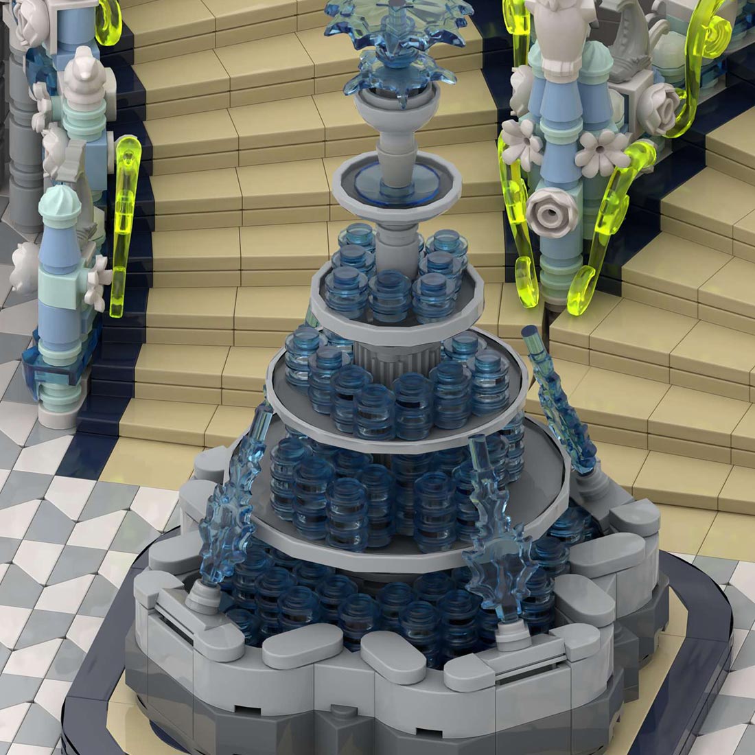 Gothic Grand Staircase Building Blocks-LesDiy-Building Blocks-