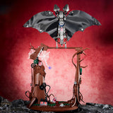Gothic Metal Mechanical Bat with Display Stand and Spiderweb Decor Building Blocks - LesDiy - 
