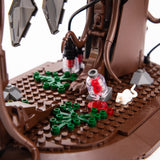 Gothic Metal Mechanical Bat with Display Stand and Spiderweb Decor Building Blocks - LesDiy - 