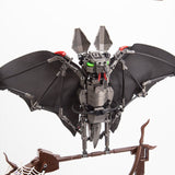 Gothic Metal Mechanical Bat with Display Stand and Spiderweb Decor Building Blocks - LesDiy - 
