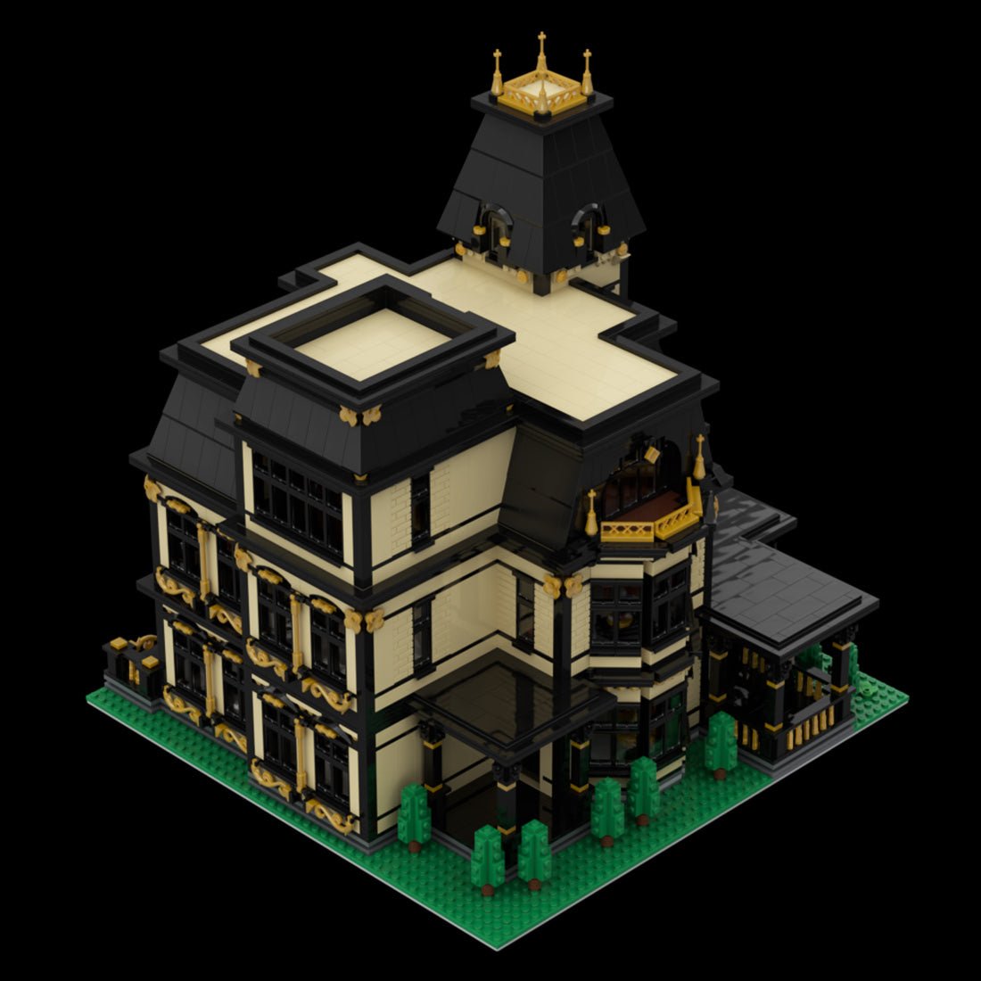 Gothic Victorian Mansion European Villa Building Blocks-LesDiy - 