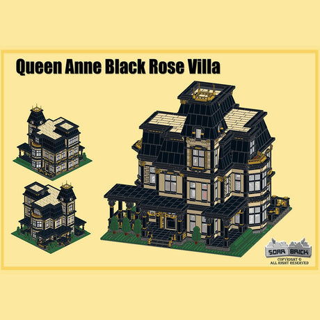 Gothic Victorian Mansion European Villa Building Blocks-LesDiy - 