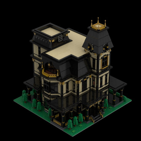 Gothic Victorian Mansion European Villa Building Blocks-LesDiy - 