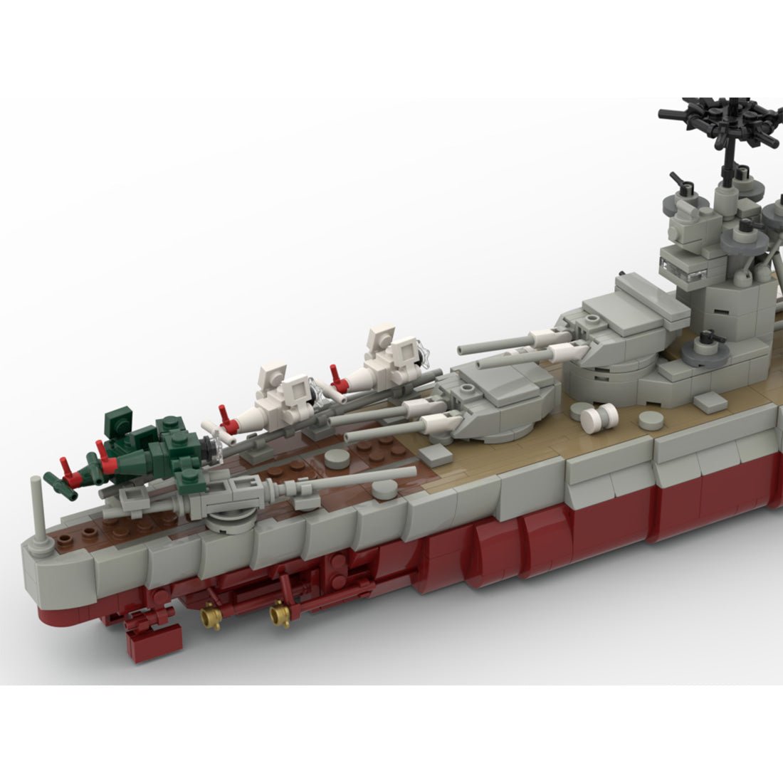 IJN Hyuga WWII Aviation Battleship Building Blocks-LesDiy-Building Blocks-