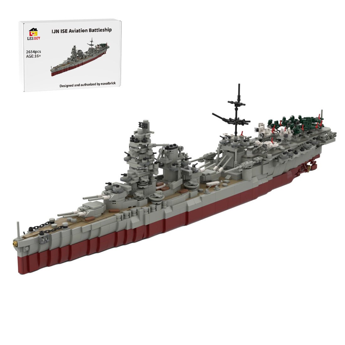 IJN Ise WWII Aviation Battleship Building Blocks-LesDiy-Building Blocks-
