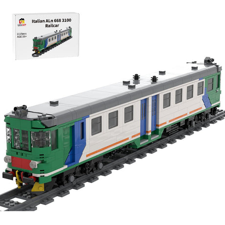 Italian ALn 668 3100 Railcar Building Blocks - LesDiy - Locomotive