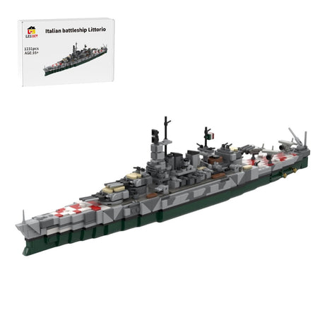 Italian battleship Littorio Building Blocks - LesDiy - 