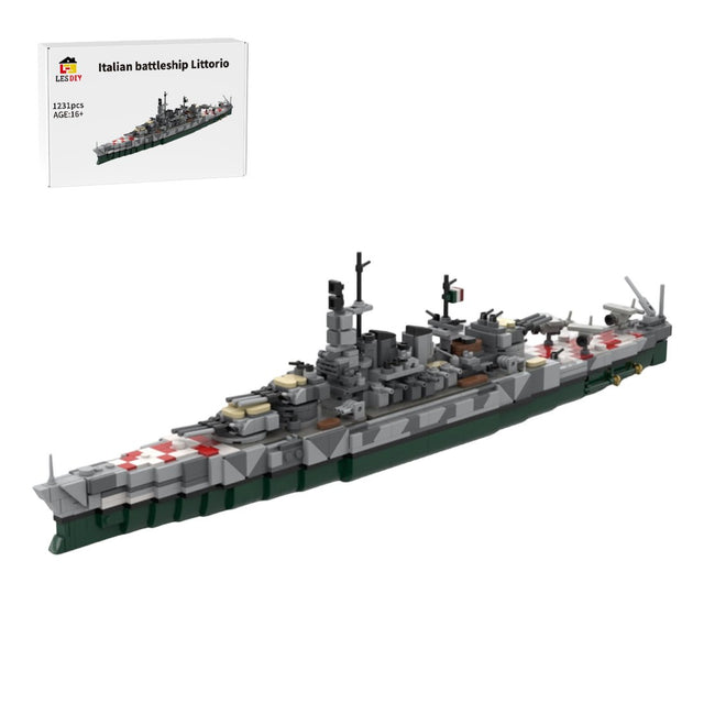 Italian battleship Littorio Building Blocks - LesDiy - 