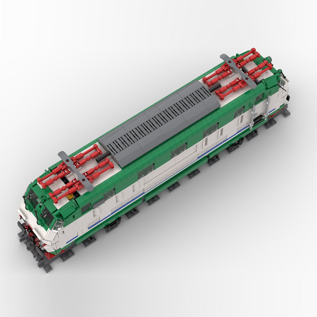 Italian Class E444R Electric Locomotive (XMPR Livery) Building Blocks - LesDiy - Locomotive