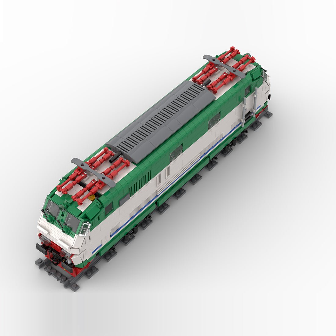 Italian Class E444R Electric Locomotive (XMPR Livery) Building Blocks - LesDiy - Locomotive