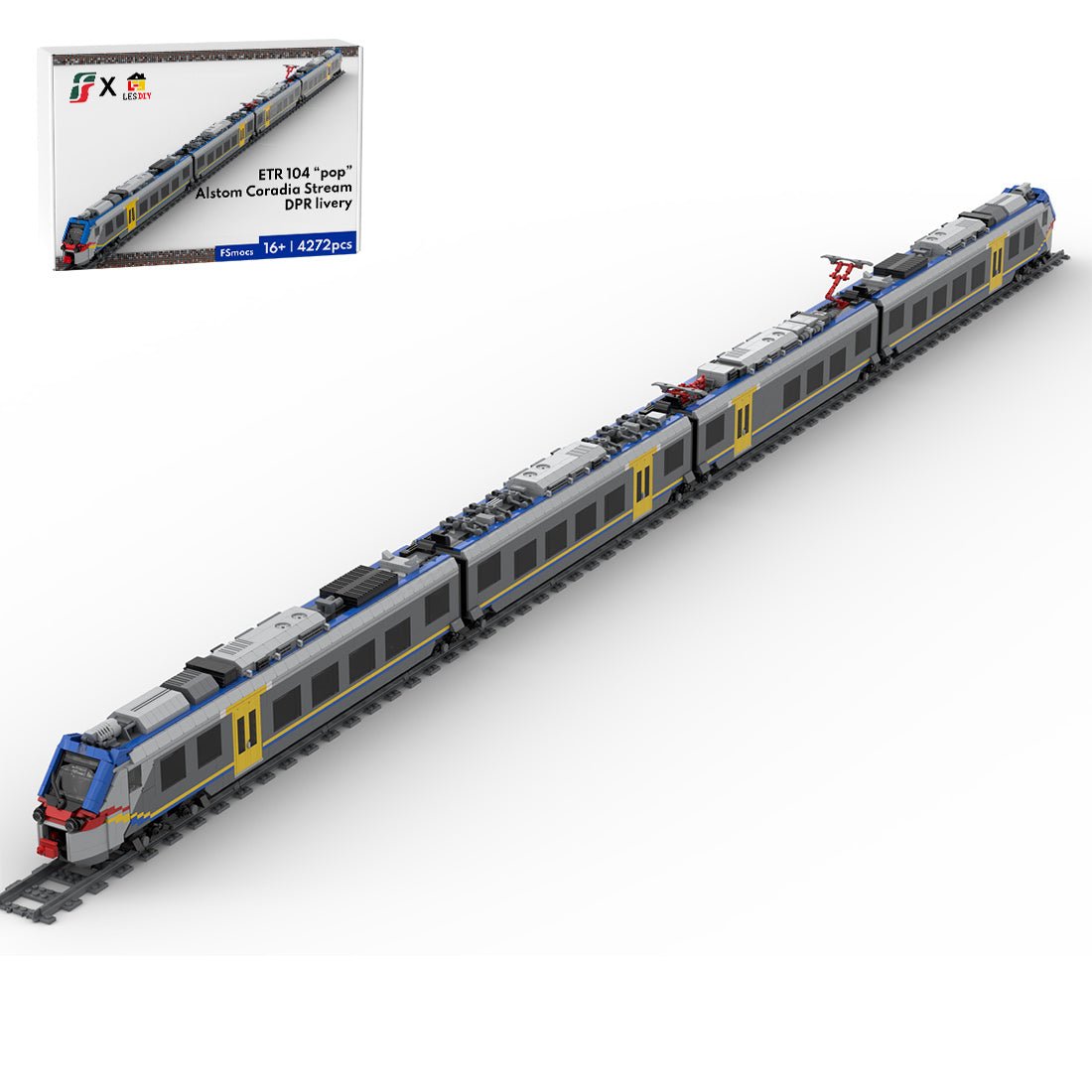 Italian ETR - 104 pop Alstom Coradia Stream DPR livery Building Blocks - LesDiy - Building Blocks