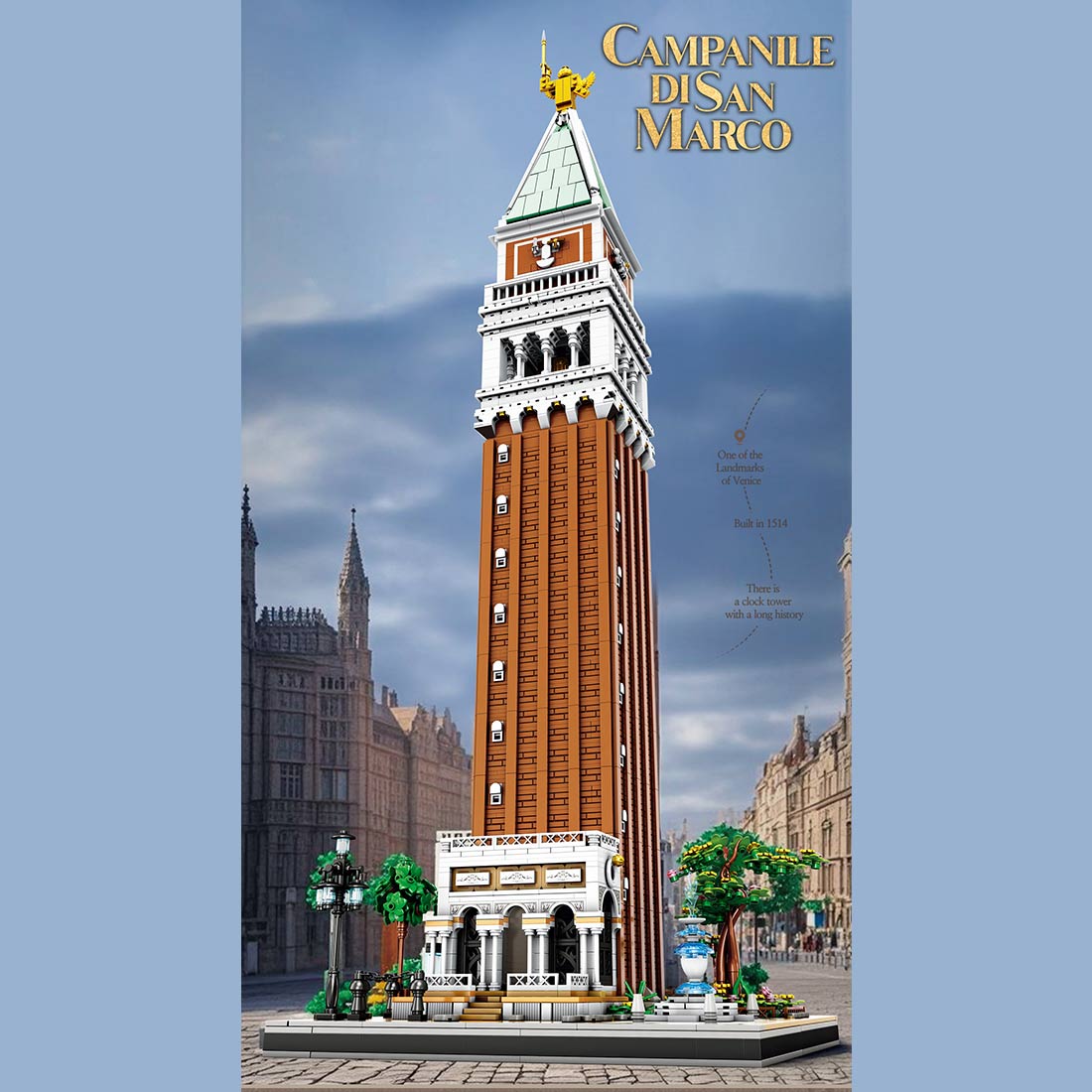Landmarks Using Blocks Italian Famous Bell Landmark Tower Building Blocks | LesDiy