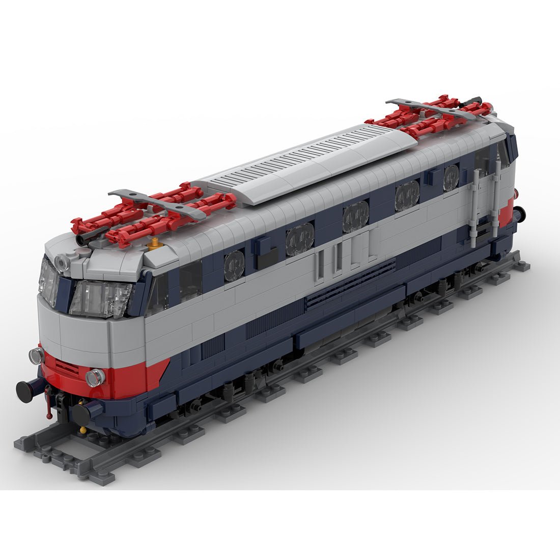 Italian FS E444 "Tartaruga" Electric Locomotive Building Blocks - LesDiy - Locomotive