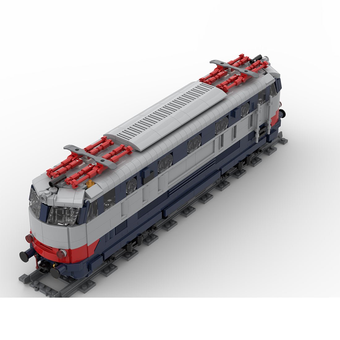 Italian FS E444 "Tartaruga" Electric Locomotive Building Blocks - LesDiy - Locomotive