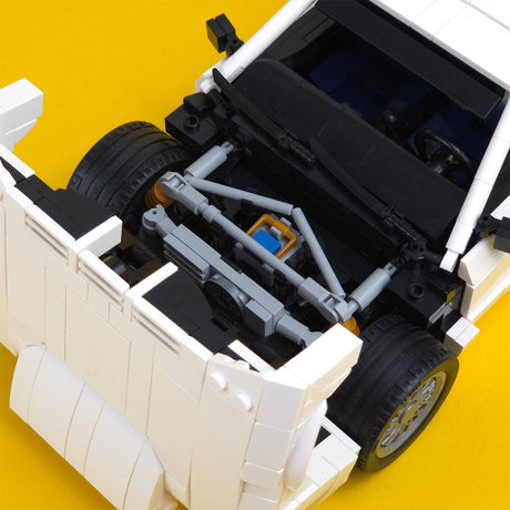 Italian Racing Legend Supercar Building Blocks (gobricks/white) - LesDiy - 
