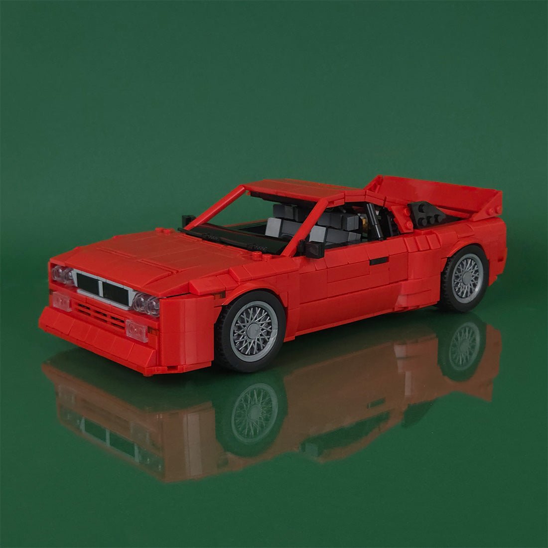 Italian Racing Sports Car Building Block (gobricks/red) - LesDiy - 