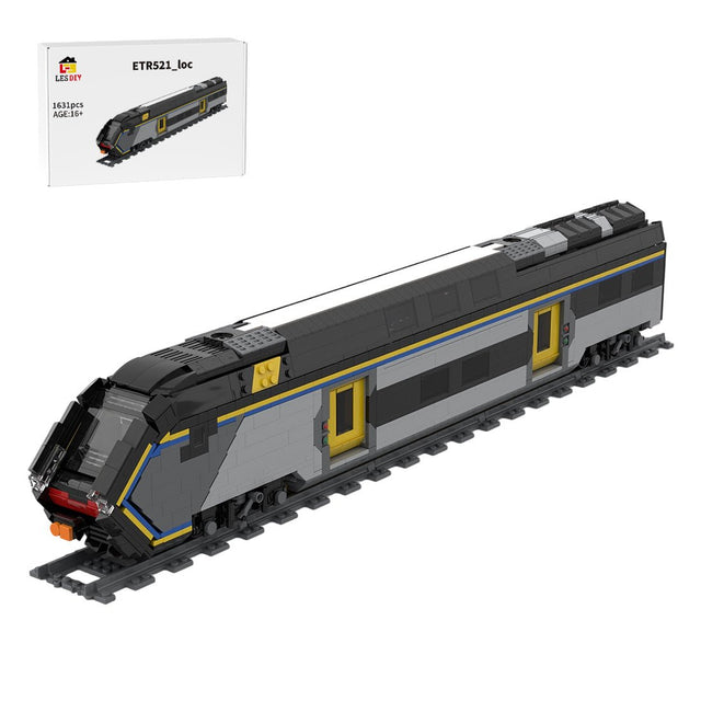 Italy ETR Cab Car 521"Rock" Buildin Blocks - LesDiy - Locomotive - 
