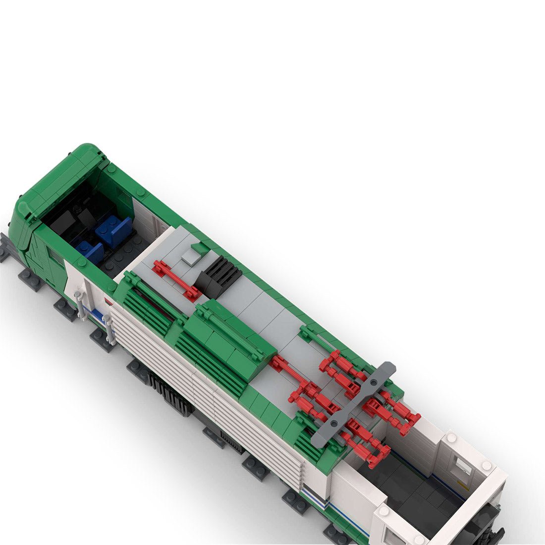 Italy Locomotives Train Model MOC DIY Assembly Building Blocks - LesDiy - Locomotive