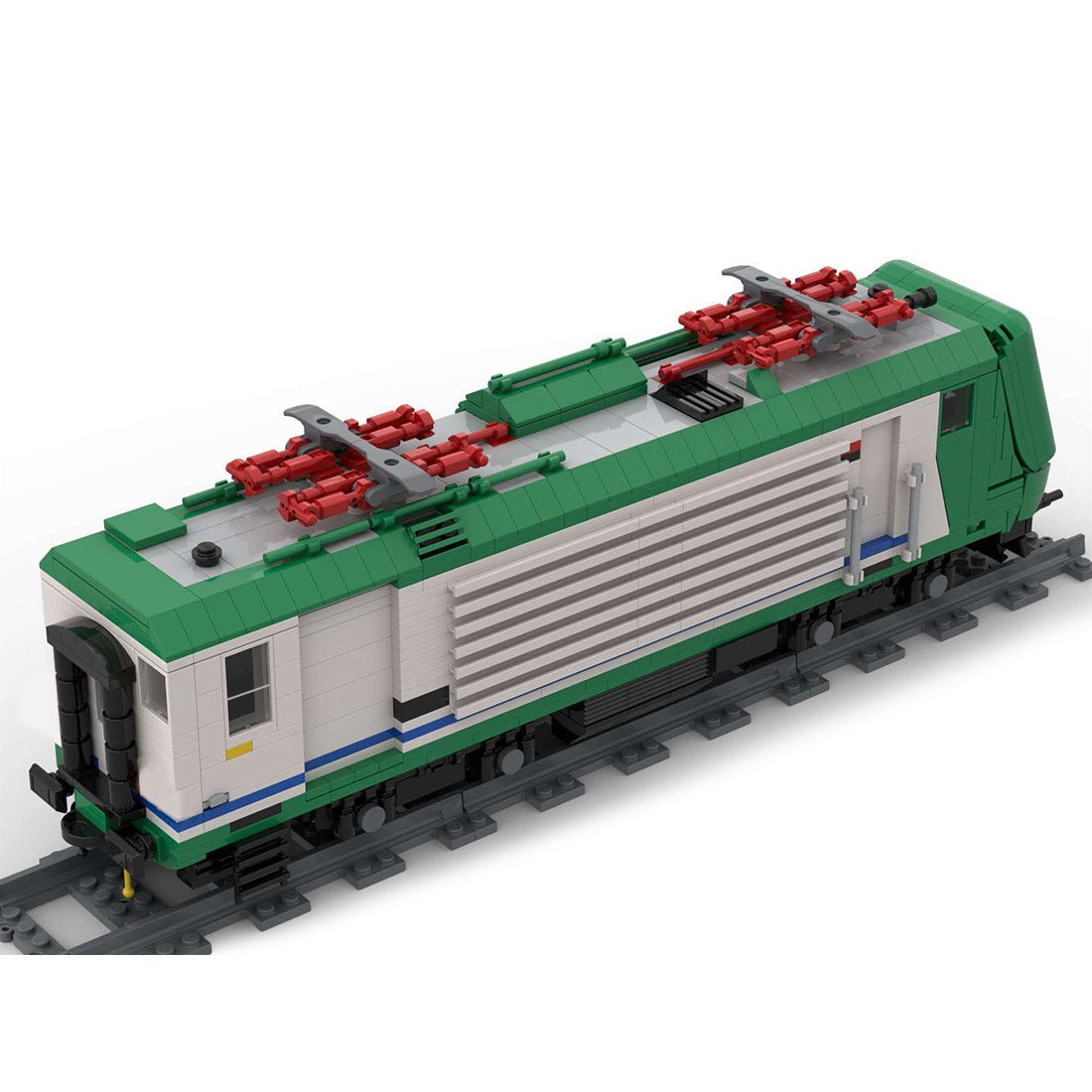 Italy Locomotives Train Model MOC DIY Assembly Building Blocks - LesDiy - Locomotive