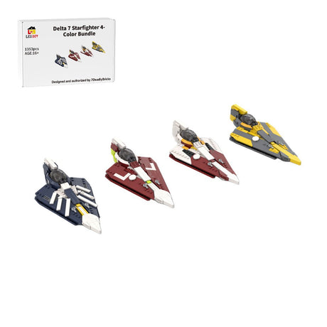 Jedi Delta-7 Starfighters Building Blocks-LesDiy-MOC-4-in-1