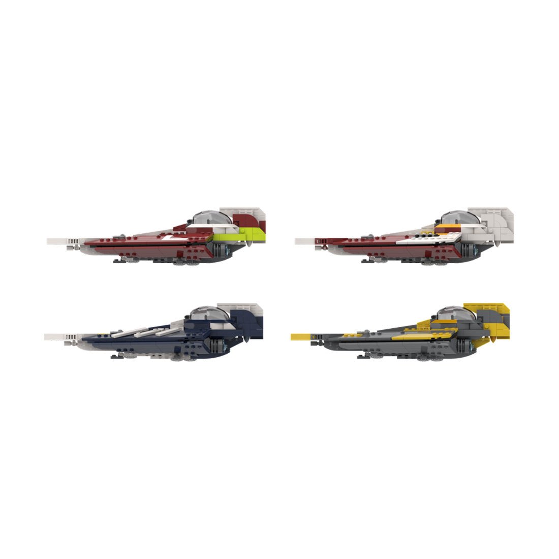 Jedi Delta-7 Starfighters Building Blocks-LesDiy-MOC-4-in-1