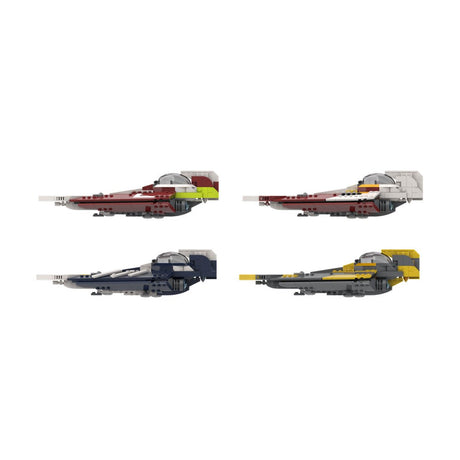 Jedi Delta-7 Starfighters Building Blocks-LesDiy-MOC-4-in-1