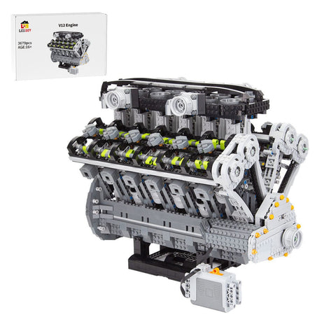 Lamborghini Aventador V12 Engine Building Blocks - LesDiy - Building Blocks