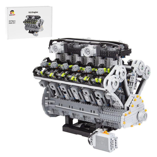 Lamborghini Aventador V12 Engine Building Blocks - LesDiy - Building Blocks