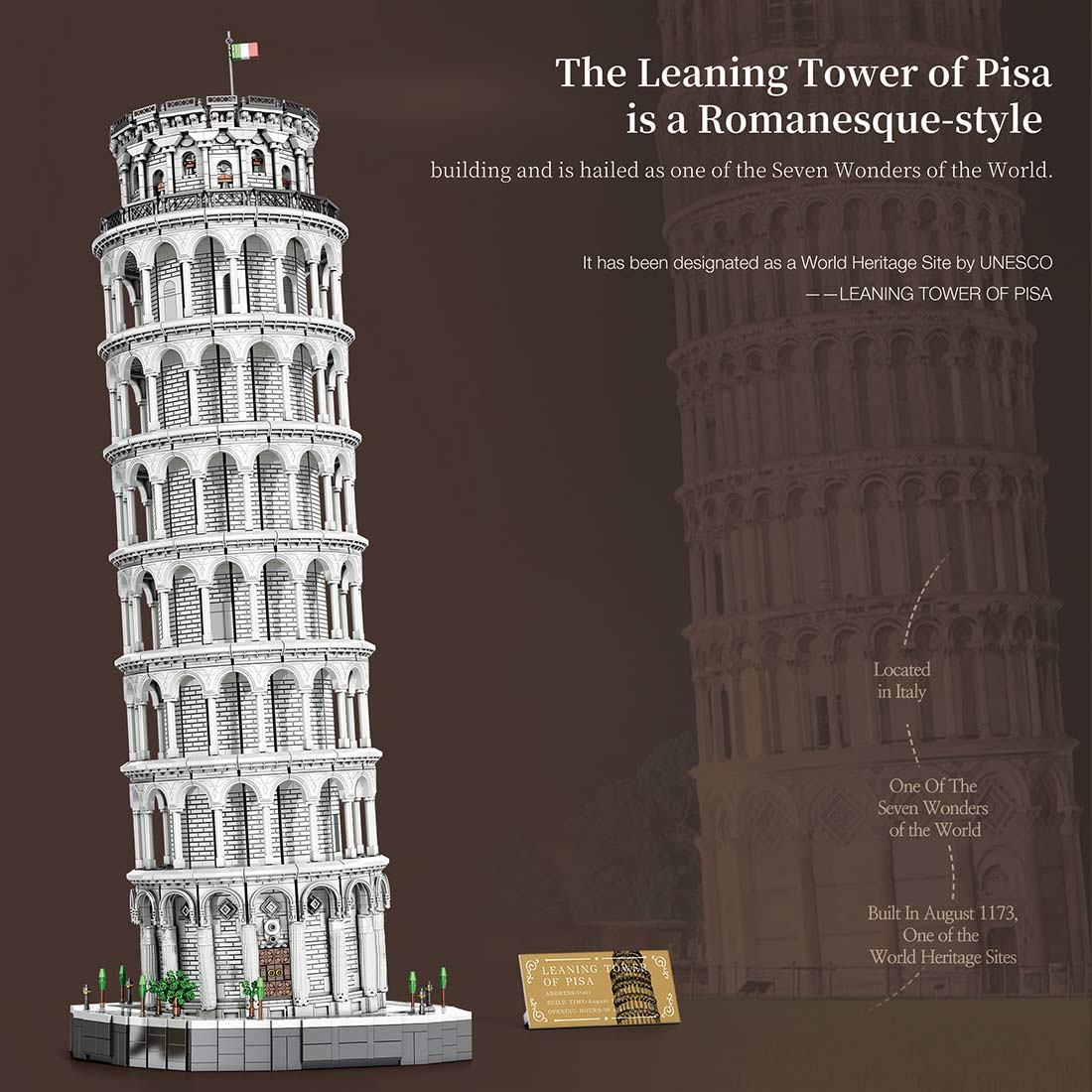 Leaning Tower of Pisa Building Blocks-LesDiy-Building Blocks-