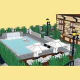 Leisure Club Model Architectural Street Scene Building Blocks Toys Set - LesDiy - 
