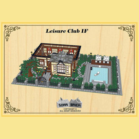 Leisure Club Model Architectural Street Scene Building Blocks Toys Set - LesDiy - 