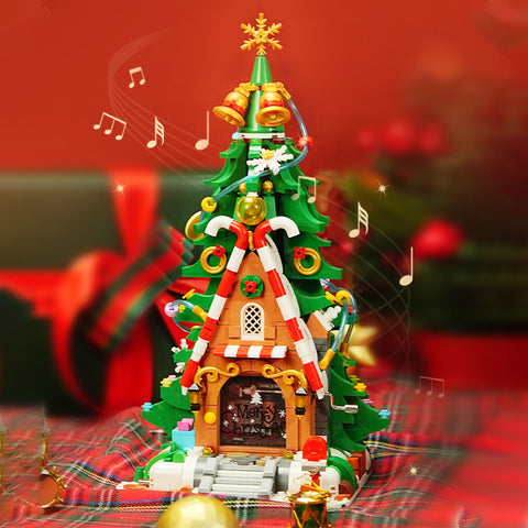 Christmas Elf Tree House Musical Box