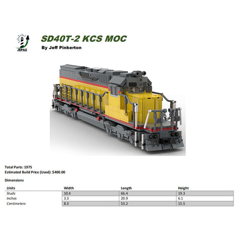 MOC-112386 Pacific SD40T-2 Train