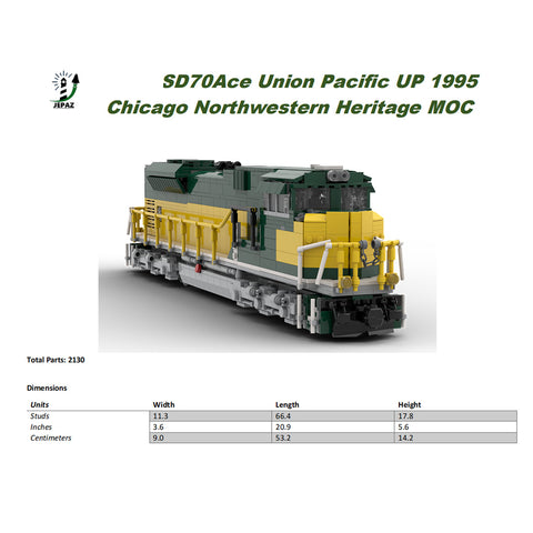MOC-152519 Chicago Noerthwestern Heritage SD70ACE Train
