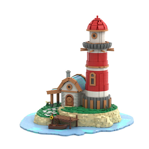 MOC Medieval Fairytale World Island Lighthouse