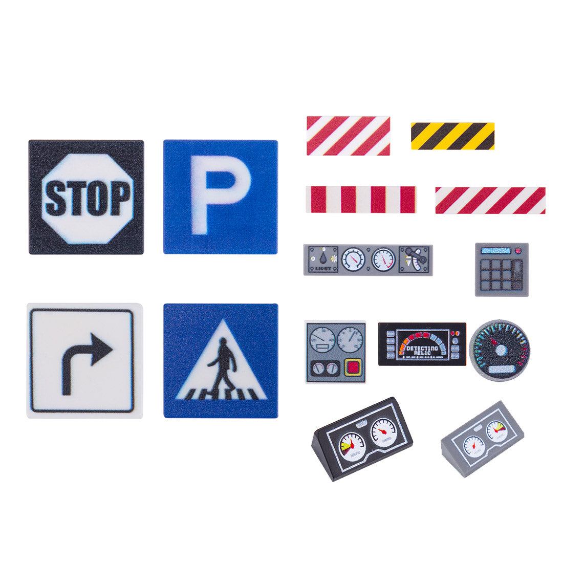 Traffic Road Signs and Dashboard Style Building Blocks Part