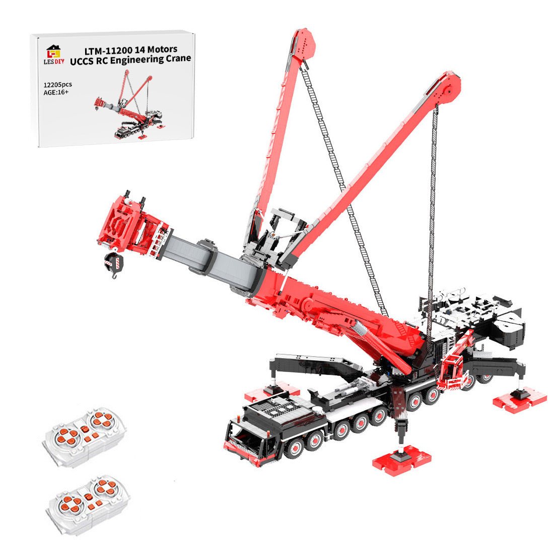 LTM - 11200 14 Motors UCCS RC Engineering Crane Building Blocks - LesDiy - Crane