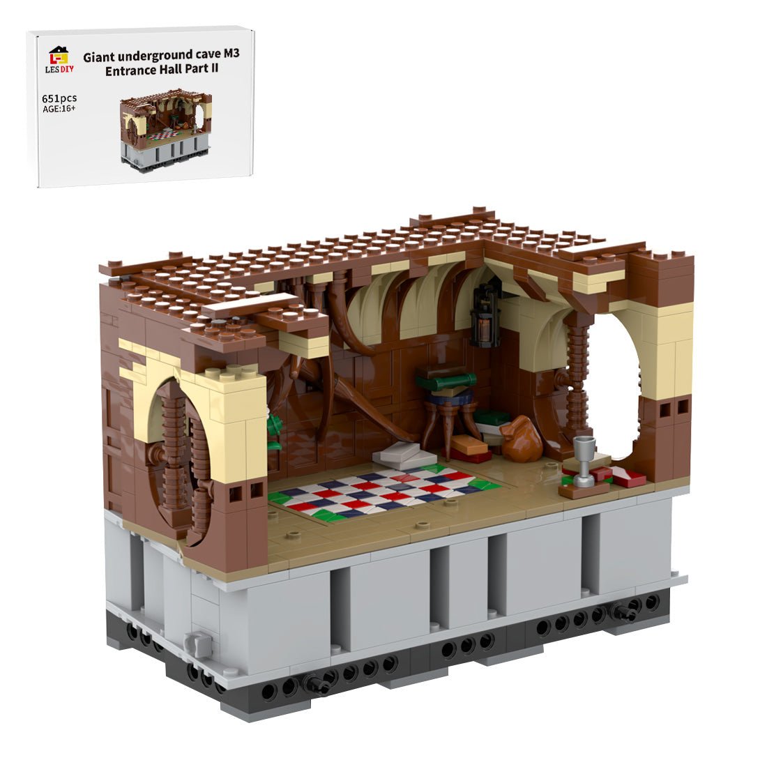 Medieval Cavern Dwelling M3 Modular Entrance Hall Building Blocks - LesDiy - Building Blocks