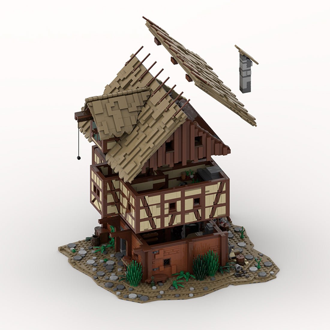Medieval Taylorsgreen Village Townhouse Building Blocks - LesDiy - Building Blocks