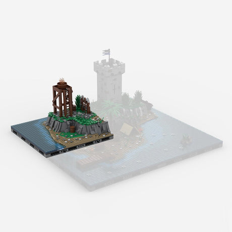 Medieval Watchtower Brick Kit, MA - 001 Signalfire Building Blocks - LesDiy - Building Blocks - 