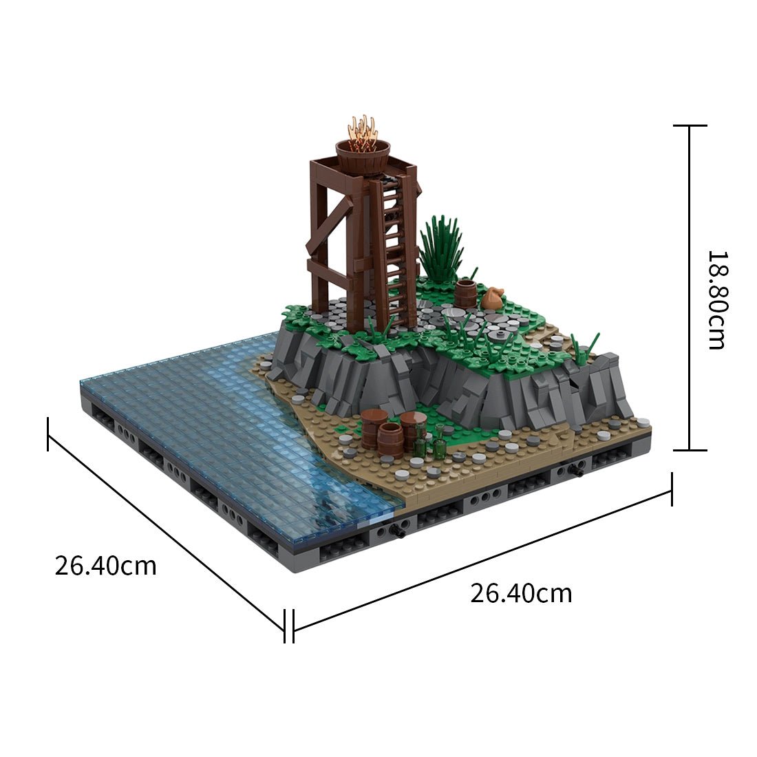 Medieval Watchtower Brick Kit, PA - 001 Signalfire Building Blocks - LesDiy - Building Blocks - 