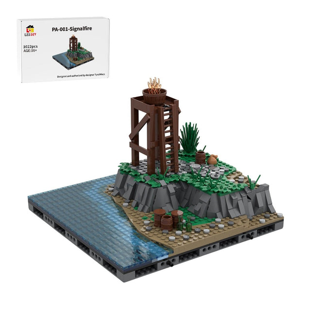 Medieval Watchtower Brick Kit, PA - 001 Signalfire Building Blocks - LesDiy - Building Blocks - 