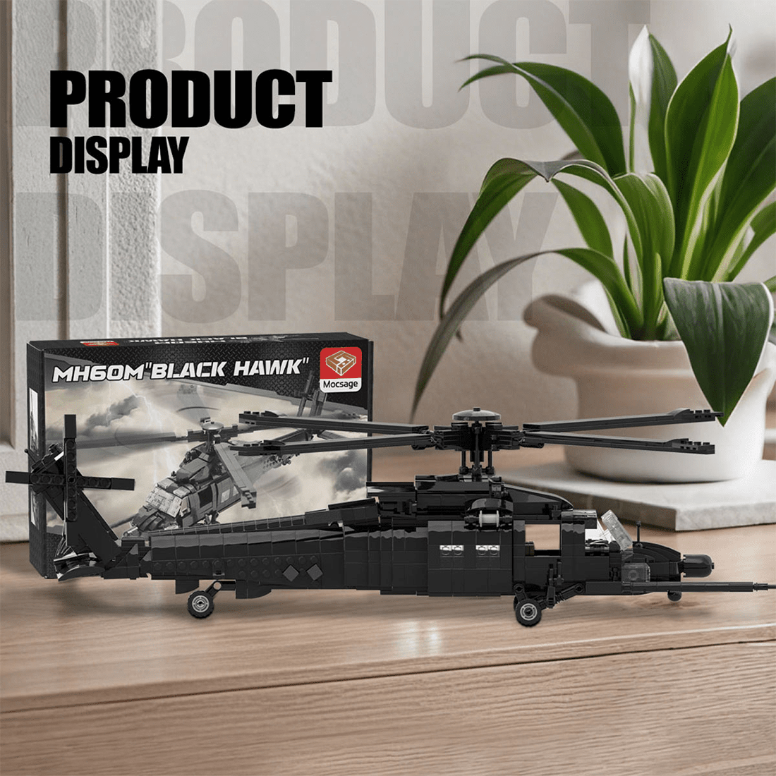 MH60M Black Hawk Military Copter Building Blocks - LesDiy - Building Blocks