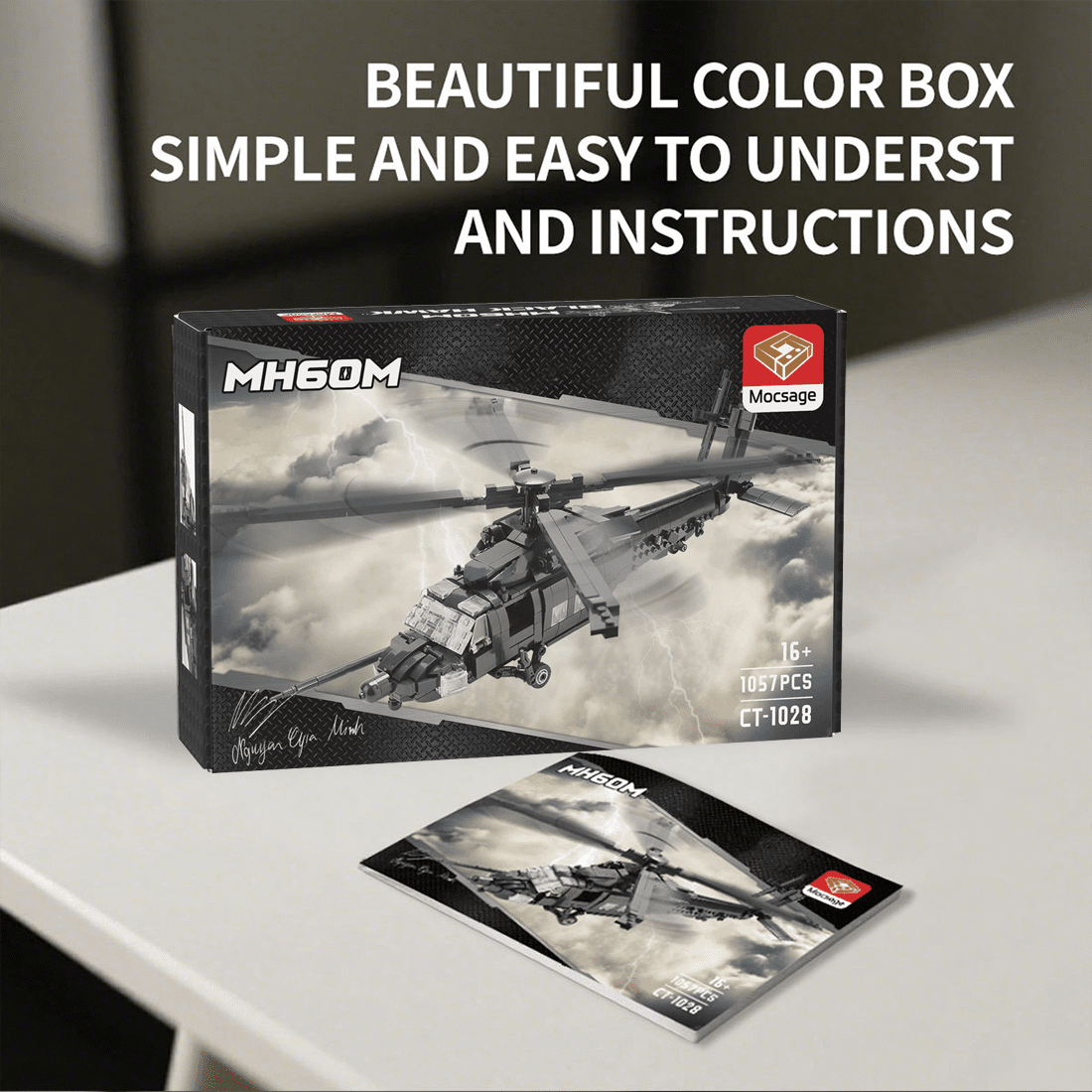 Hawk Blocks MH60M Black Hawk Military Copter Building Blocks | LesDiy