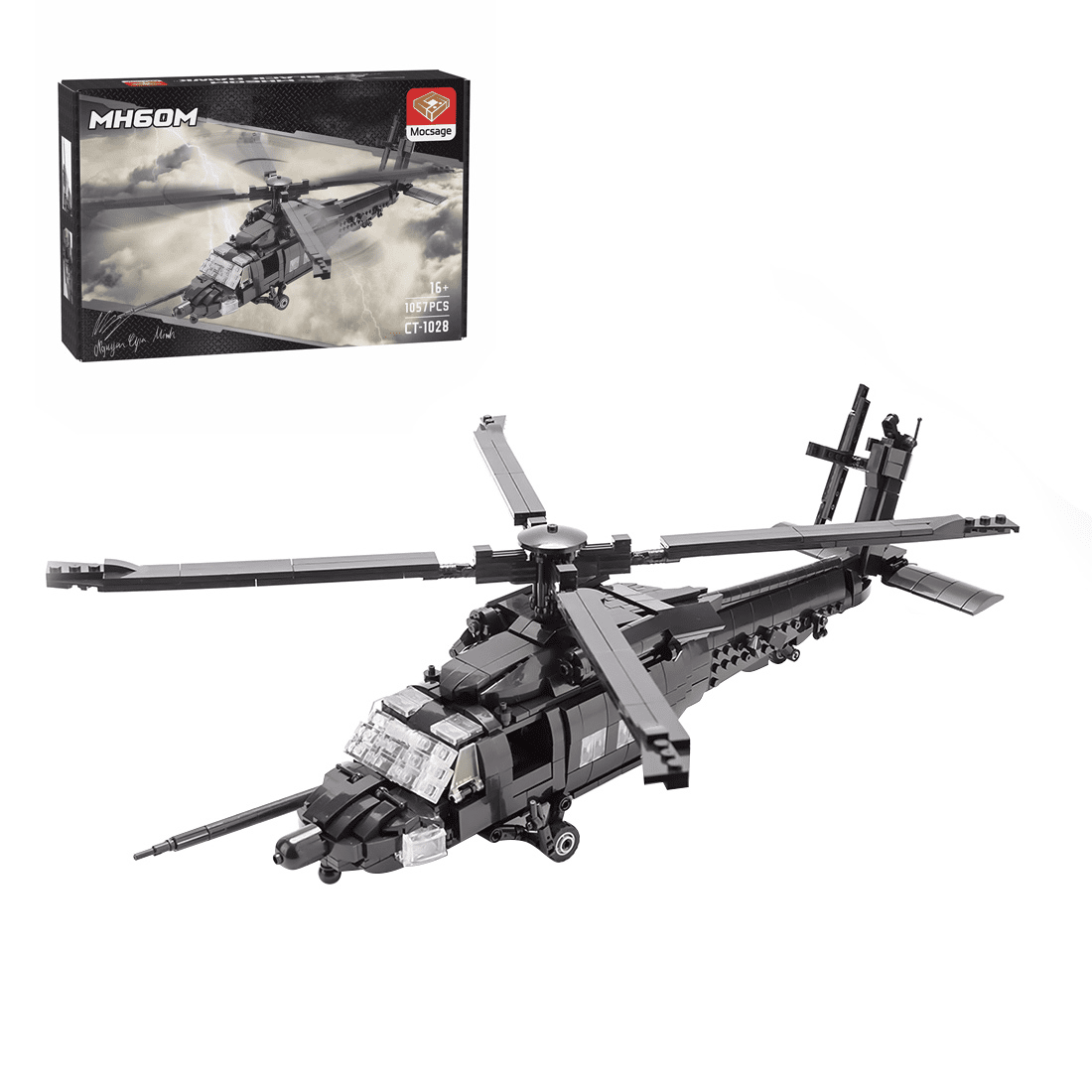 MH60M Black Hawk Military Copter Building Blocks | LesDiy