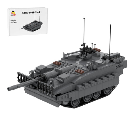 Military tank STRV - 103B Building Bricks - LesDiy - 