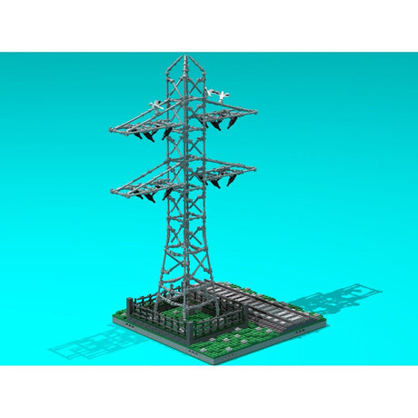 MILS High-Voltage Transmission Tower Building Blocks-LesDiy-MOC-