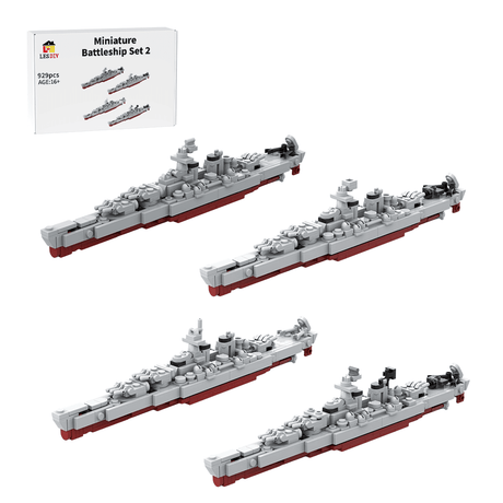 Miniature Armed Naval Vessel Set 2 Building Blocks - LesDiy - 
