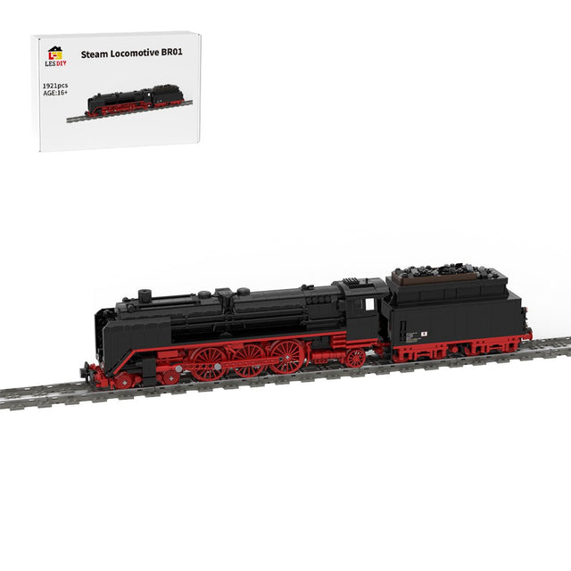 MOC-102185 BR 01 Deutsche Reichsbahn Vintage Steam Locomotive Building Blocks-LesDiy-MOC-