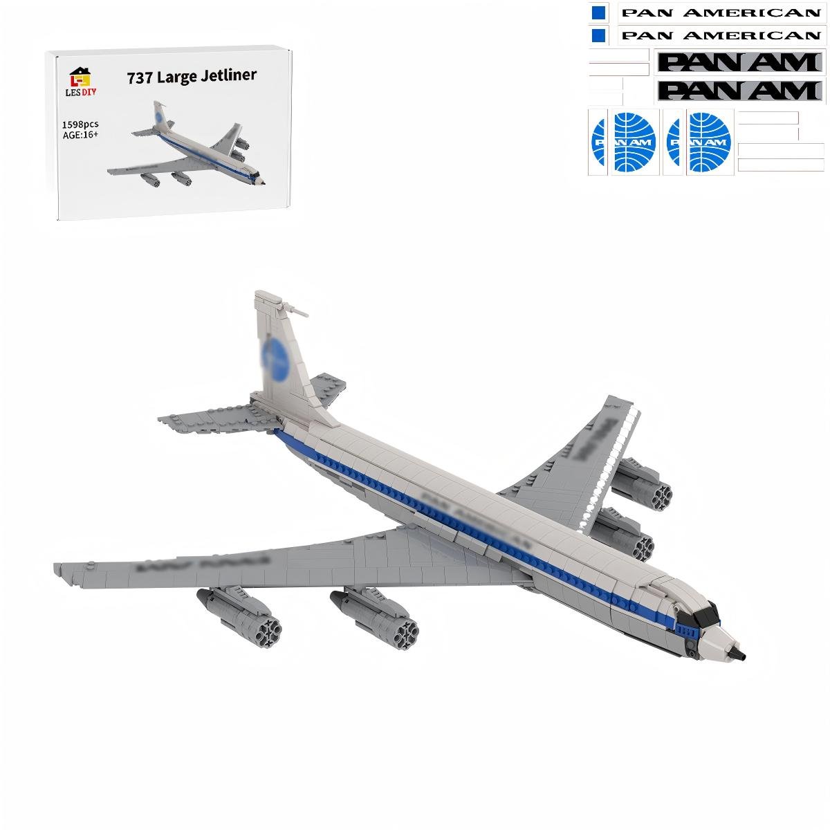 MOC - 103406 Boeing 707 - Pan Am Building Blocks - LesDiy - Building Blocks